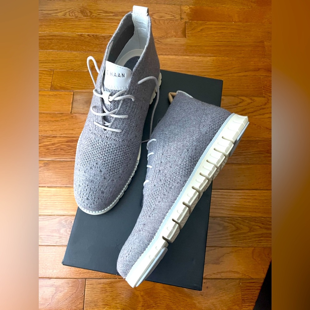 Cole Haan ZeroGrand Wool Stitchlite Chukka Boots Sneakers Wool C30304 Gray Sz 8